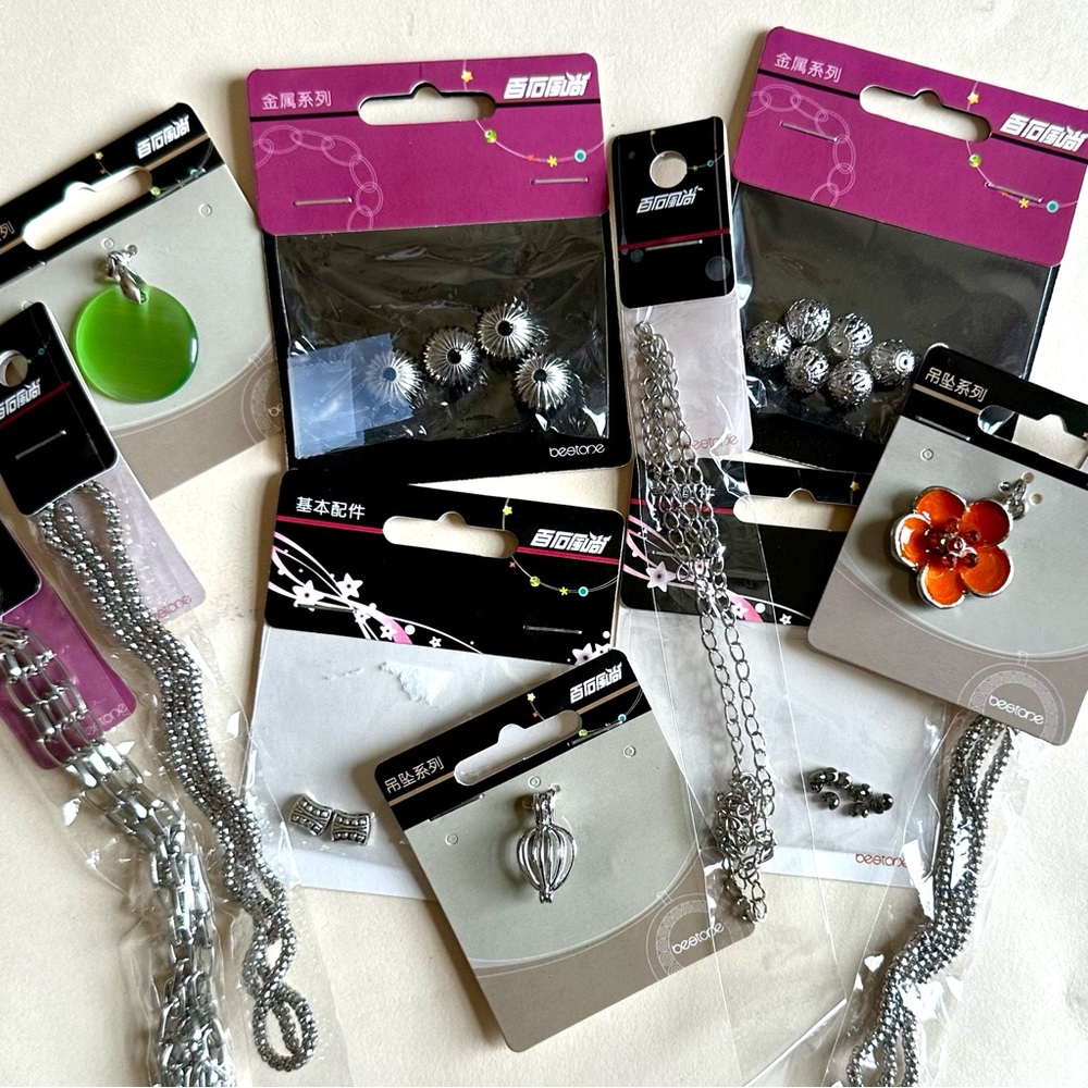 NEW NOS Bestone jewelry making items lot of 11 packs